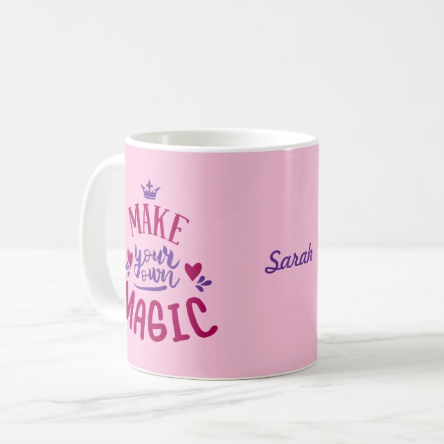Make Your Own Magic Personalised Name Coffee Mug (Front Left)
