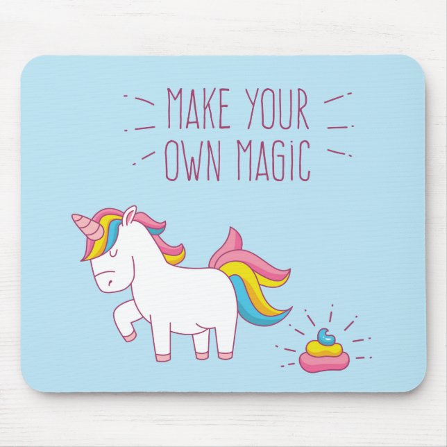 Make Your Own Magic Unicorn Poop Mousepad (Front)