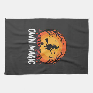 Make Your Own Magic Witch Halloween Design_1 Tea Towel