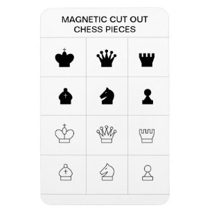 Make your own magnetic cut out chess pieces magnet