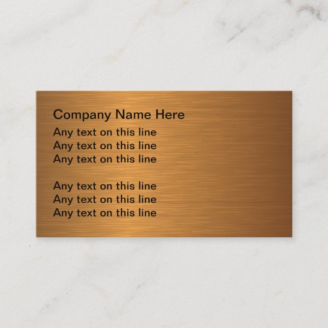 Make Your Own Metallic Business Cards (Front)