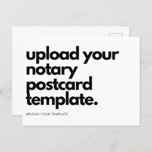 Make Your Own Modern Blank Notary Public Custom  Postcard