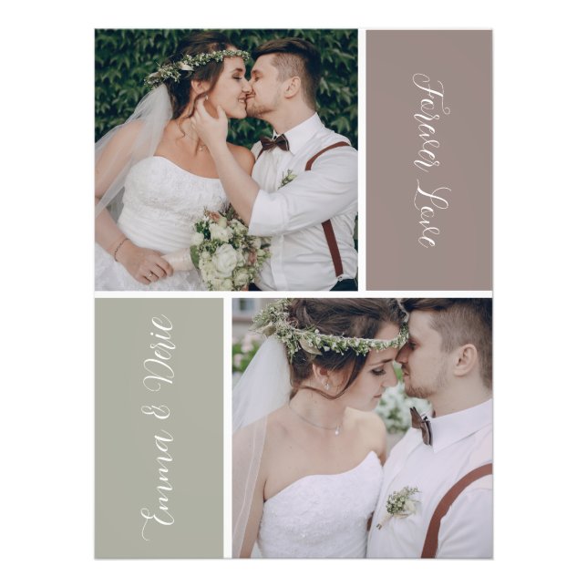 Make Your Own Modern Minimalist Personalise Photos Photo Print (Front)