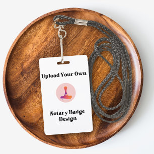 Make Your Own Modern Notary Photo ID Custom Blank ID Badge