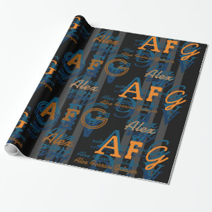 make your own modern & personalised name pattern wrapping paper