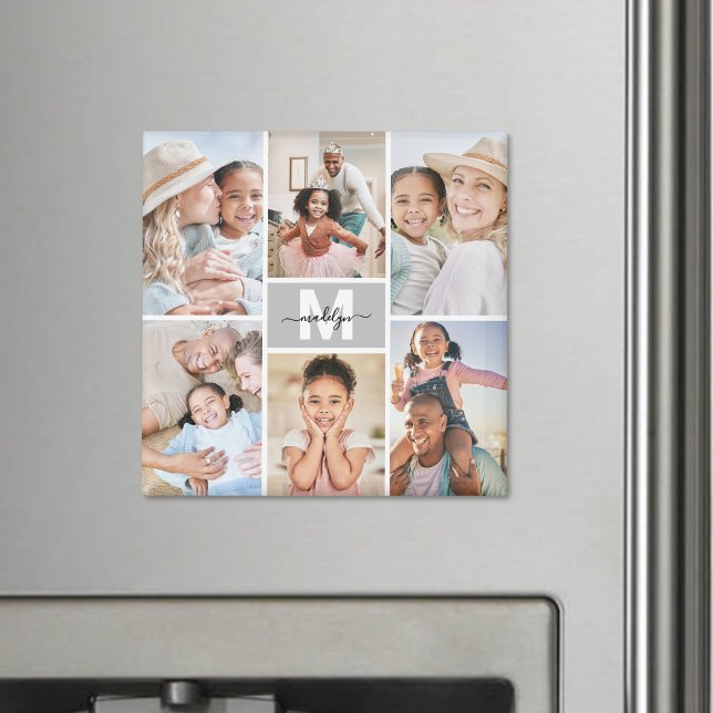 Make Your Own Monogram 6 Photo Collage Magnet (Make Your Own Monogram 6 Photo Collage magnet)