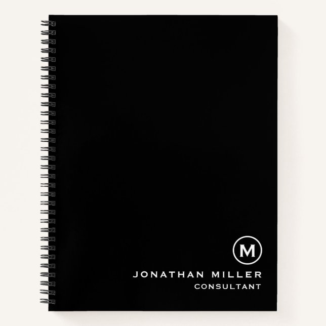 Make Your Own Monogram Hardcover Spiral Notebook (Front)