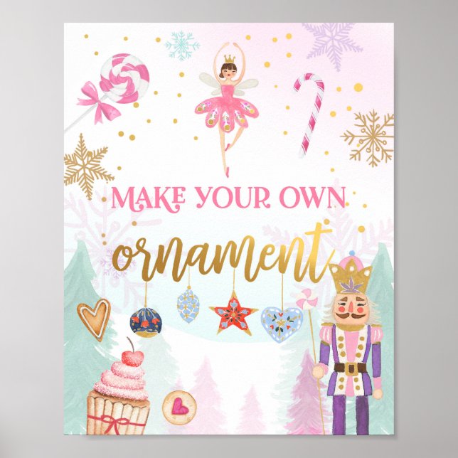 Make Your Own Ornament Nutcracker Ballerina Girl Poster (Front)