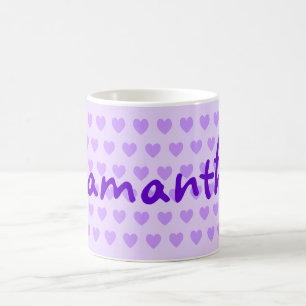 Make Your Own Pale Purple Hearts Personalised Coffee Mug