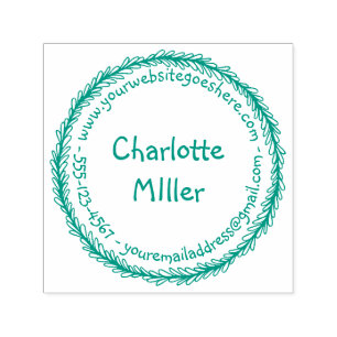 Make Your Own Personal Seal w/ Contact Information Self-inking Stamp