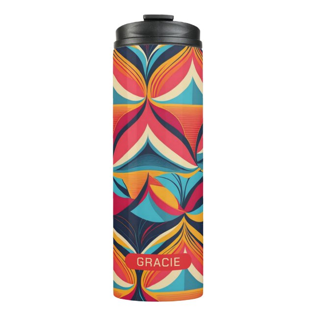 Make your own personalised abstract pattern thermal tumbler (Front)