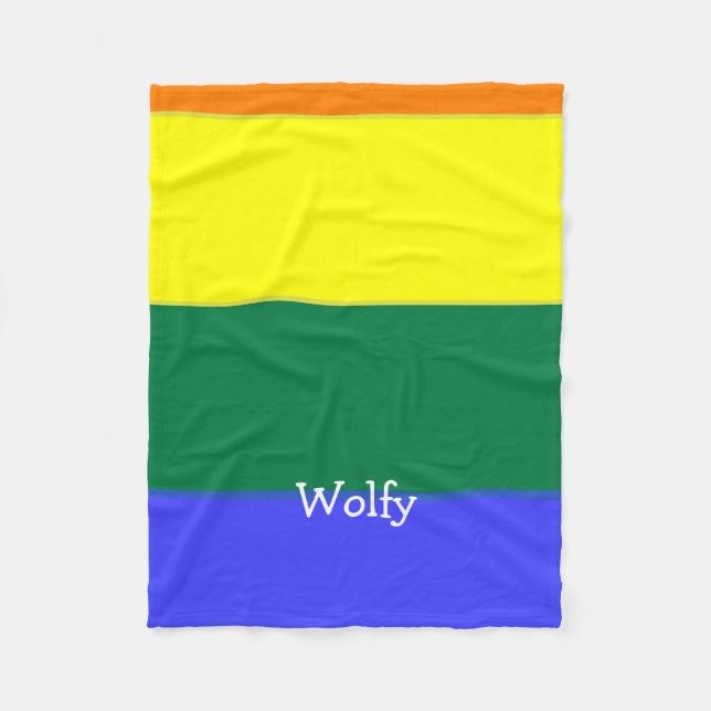 Make Your Own Personalised Gay Pride Flag Fleece Blanket (Front)