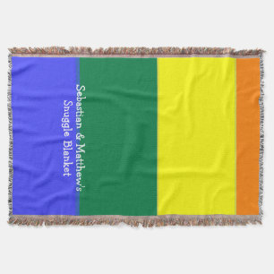Make Your Own Personalised Gay Pride Flag Throw Blanket