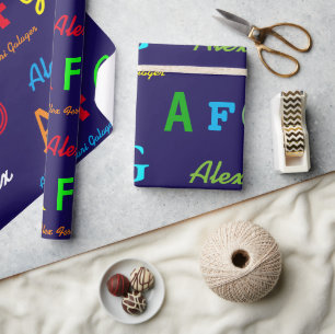 Make your own Personalised Name pattern Wrapping Paper