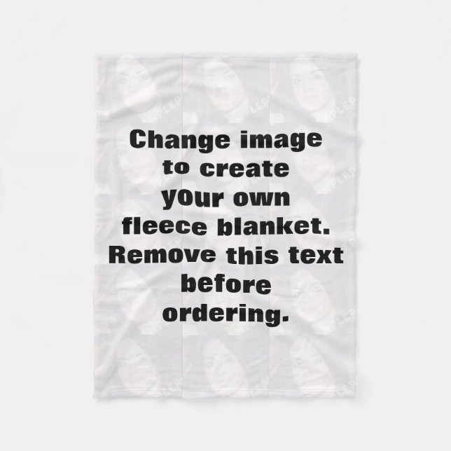 Make your own personalised photo fleece blanket (Front)