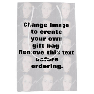 Make your own personalised photo medium gift bag