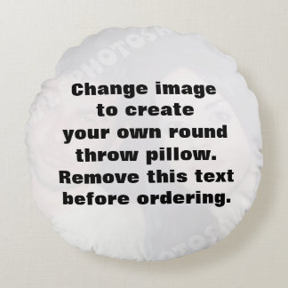 Make your own personalised photo round cushion
