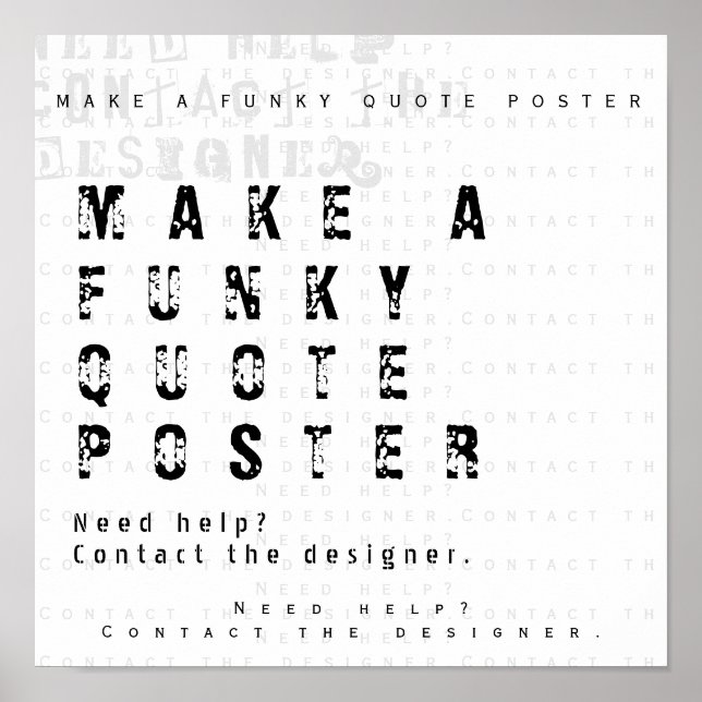 Make Your Own Personalised Quote Poster (Front)