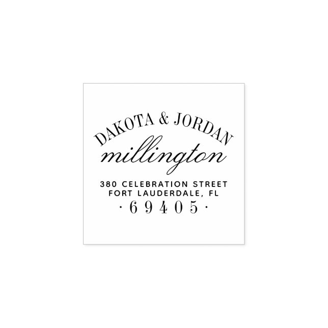 Make Your Own Personalised Wedding Return Address Rubber Stamp (Imprint)