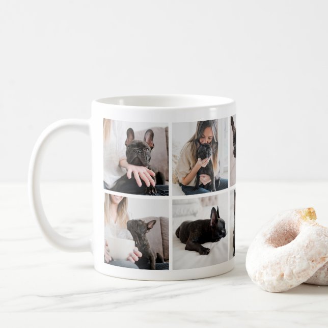 Make Your Own Pet Photo Collage Coffee Mug (With Donut)