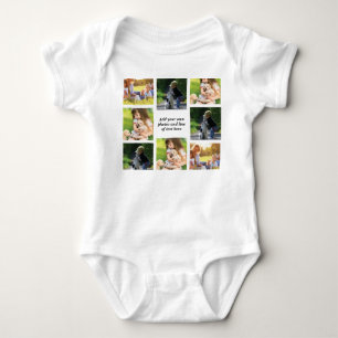Make your own photo collage and text baby bodysuit
