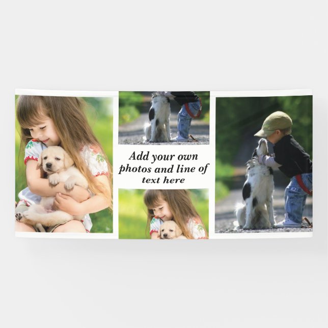 Make your own photo collage and text   banner (Horizontal)
