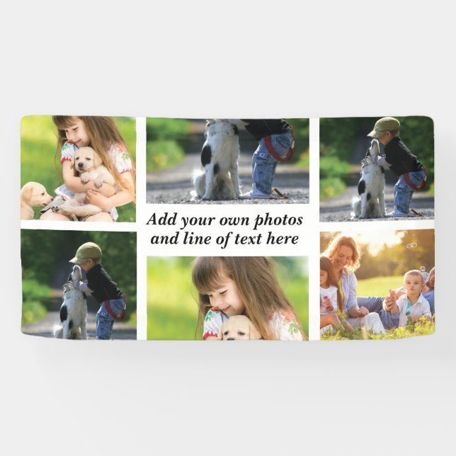 Make your own photo collage and text  banner (Horizontal)