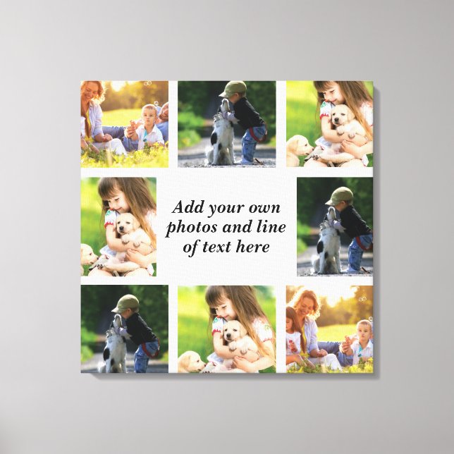 Make your own photo collage and text  canvas print (Front)