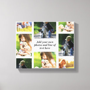 Make your own photo collage and text  canvas print