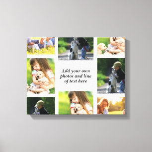 Make your own photo collage and text canvas print