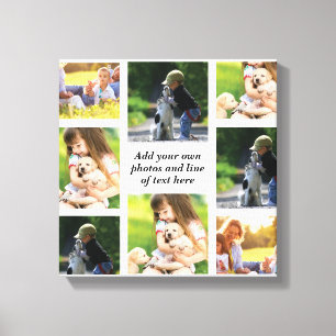 Make your own photo collage and text  canvas print