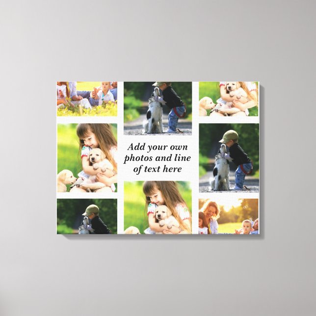 Make your own photo collage and text  canvas print (Front)