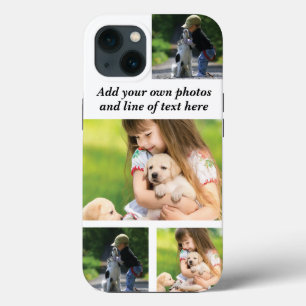 Make your own photo collage and text  iPhone 13 case
