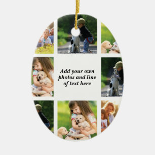 Make your own photo collage and text ceramic tree decoration