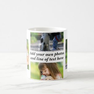 Make your own photo collage and text   coffee mug