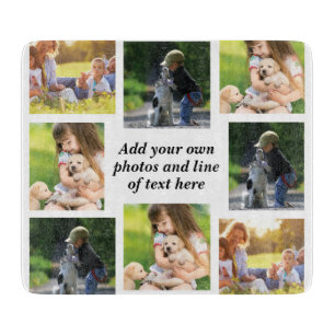 Make your own photo collage and text  cutting board