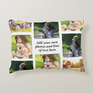 Make your own photo collage and text  decorative cushion
