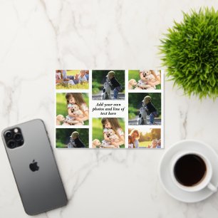 Make your own photo collage and text foil holiday card
