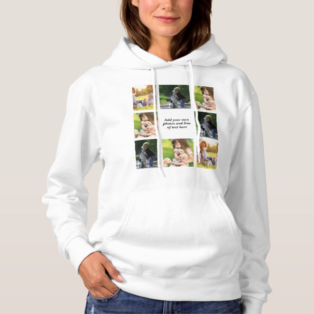 Make your own photo collage and text  hoodie (Front)
