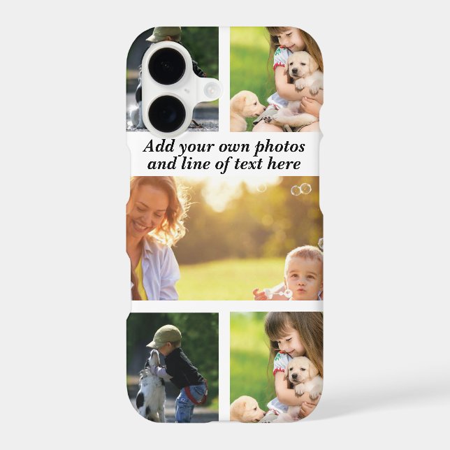 Make your own photo collage and text iPhone case (Back)