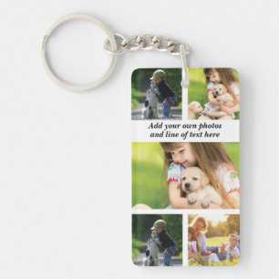 Make your own photo collage and text key ring