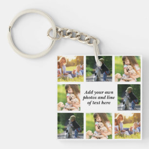 Make your own photo collage and text key ring