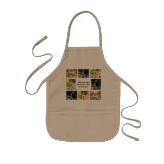 Make your own photo collage and text kids apron