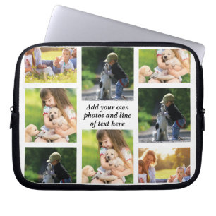 Make your own photo collage and text laptop sleeve