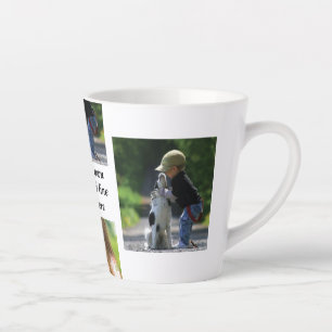 Make your own photo collage and text latte mug