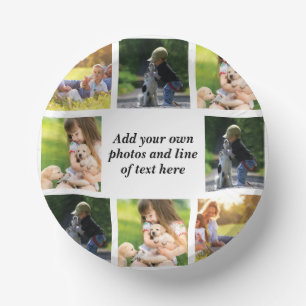 Make your own photo collage and text paper plate