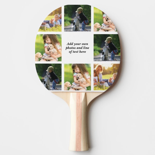 Make your own photo collage and text  ping pong paddle (Front)