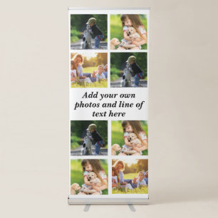 Make your own photo collage and text  retractable banner