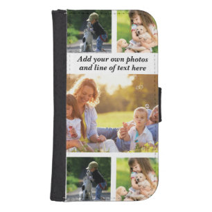 Make your own photo collage and text samsung s4 wallet case