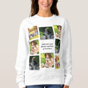 Make your own photo collage and text sweatshirt